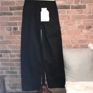 Zara black wide leg denim trouser size 4.